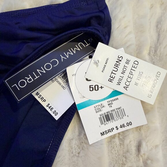 LA BLANCA WOMEN'S ISLAND GODDESS BANDEAU TANKINI SWIMSUIT TOP AND BOTTOM ~  NWT - Picture 6 of 14